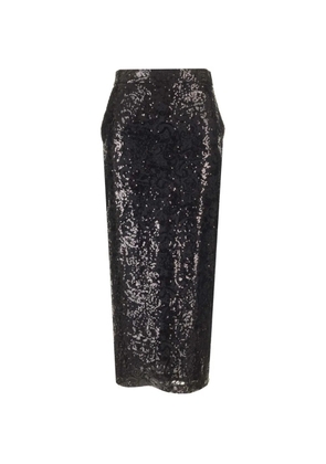 Al Duca D’Aosta 1902 lace midi skirt - Black