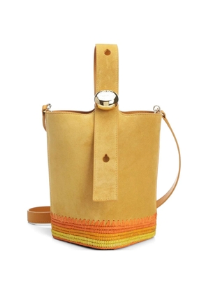 LOEWE mini Pebble suede bucket bag - Yellow