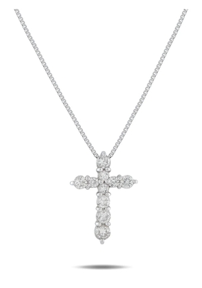 LB Exclusive diamond cross-pendant necklace - Silver