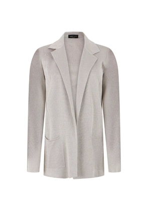 Roberto Collina metallic-effect notched-lapels cardigan - Grey