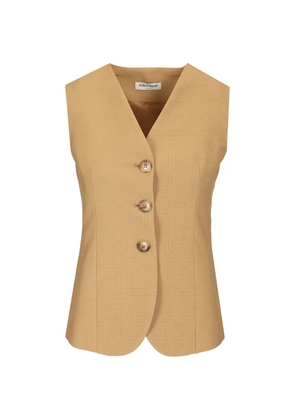 Al Duca D’Aosta 1902 twill curved-hem waistcoat - Neutrals