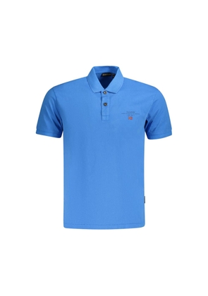Napapijri Blue Cotton Men Polo - S
