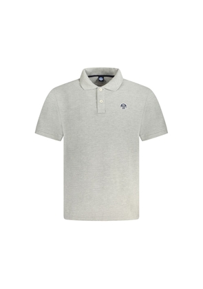 North Sails Grigio Cotton Men Polo - S