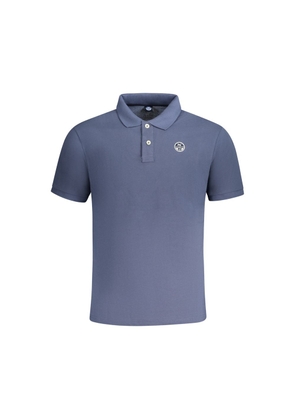 North Sails Blue Cotton Men Polo Shirt - S