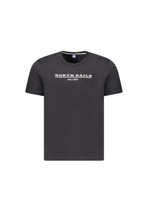 North Sails Black Cotton Men's T-Shirt - M