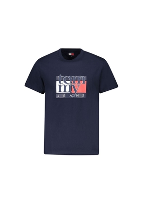 Tommy Hilfiger Blue Cotton Men's T-Shirt - XL