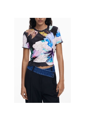 Desigual Black Polyester Women T-Shirt - XS