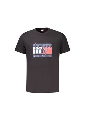 Tommy Hilfiger Black Cotton Men T-Shirt - S