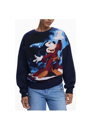 Desigual Blu Cotton Women Sweatshirt - S