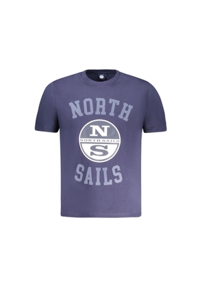 North Sails Blue Cotton Men's T-Shirt - M