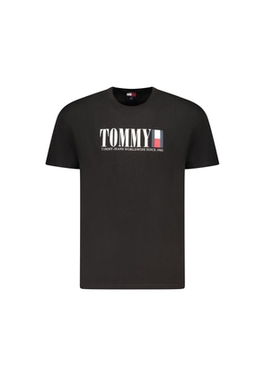 Tommy Hilfiger 'Black Cotton Men's T-Shirt' - XL