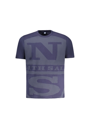 North Sails Blue Cotton Men T-Shirt - M