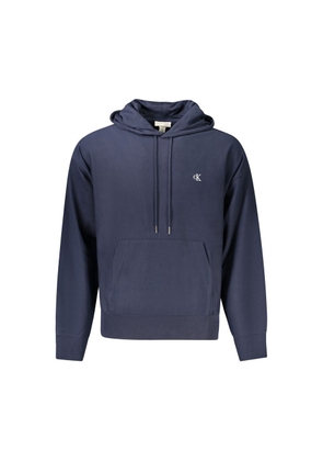 Calvin Klein Blue Cotton Men's Hoodie - S