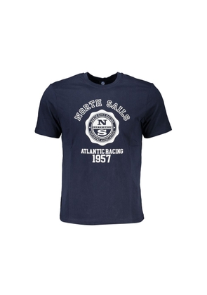 North Sails Blue Cotton Men's T-Shirt - M