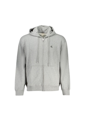 Calvin Klein Grigio Cotton Men Sweatshirt - XL