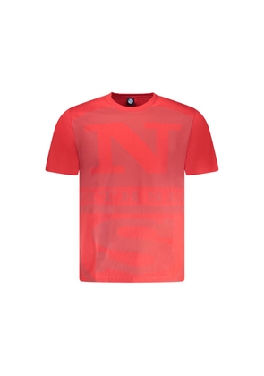 North Sails Red Cotton Men T-Shirt - M