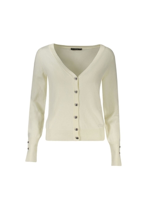 Guess Jeans Bianco Viscosa Womens Cardigan - L