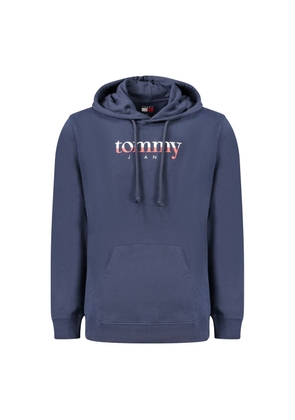 Tommy Hilfiger Blue Cotton Men's Hooded Sweatshirt - S