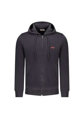 Rifle Blue Cotton Men's Hooded Sweatshirt - M