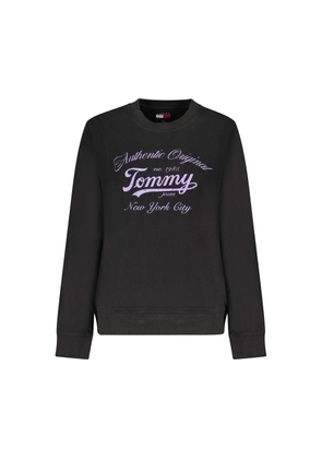 Tommy Hilfiger Black Cotton Women Sweatshirt - XS