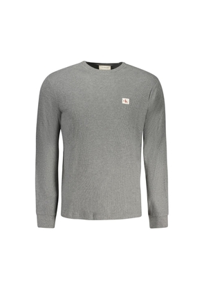 Calvin Klein Grigio Cotton Men Sweater - XL