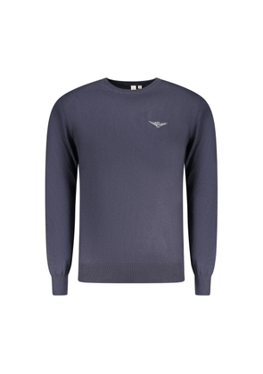 Accademia Militare Blue Cotton Men's Sweater - S