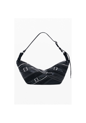 Desigual Nero Poliuretano Women Shoulder Bag