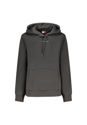 Tommy Hilfiger Black Cotton Women's Sweatshirt Hoodie - S