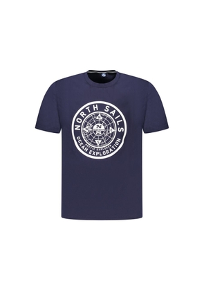 North Sails Blue Cotton Men's T-Shirt - M