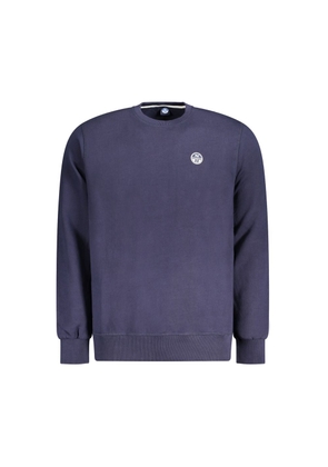 North Sails Navy Cotton Men Sweatshirt - S