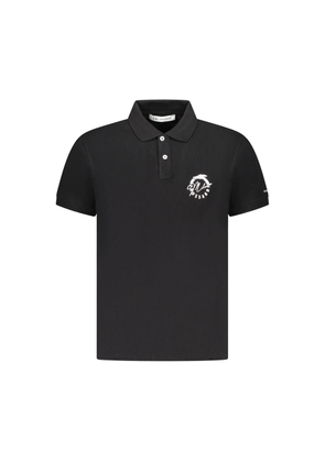 Trussardi Black Cotton Men Polo - M