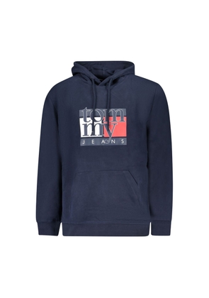 Tommy Hilfiger Blue Cotton Men's Hoodie - M