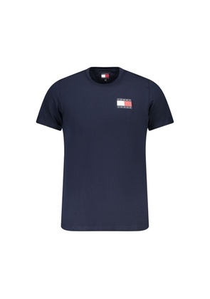 Tommy Hilfiger Blue Cotton Men T-Shirt - S
