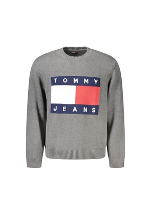 Tommy Hilfiger Grigio Cotton Men's Sweater - L