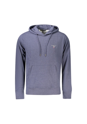 Accademia Militare Blue Recycled Cotton Men's Hooded Sweatshirt - L
