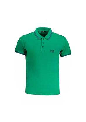 Cavalli Class Verde Cotton Men Polo - L