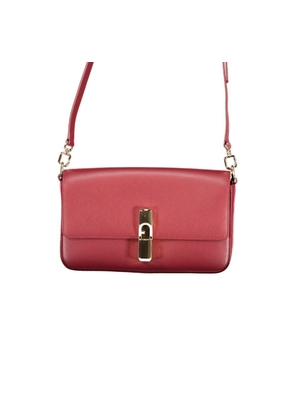 Furla Rosso Leather Women Handbag