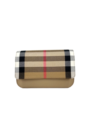 Burberry Small Leather Madison Crossbody Check Bag