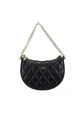 Kate Spade Carey Small Black Quilted Leather Zip Top Crossbody Bag