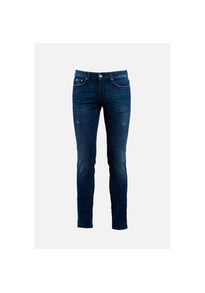 Gas Blue Cotton Skinny Jeans - W32