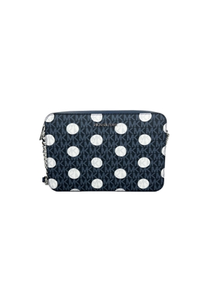 Michael Kors Women'S Jet Set Large Polka Dot Signature Logo Crossbody Bag (Navy) 35S5STTC3O-414