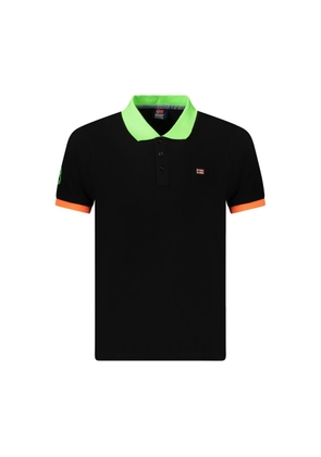 Norway 1963 Black Cotton Men's Polo Shirt - S