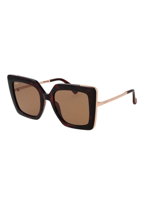 Max Mara Brown Plastic Sunglasses