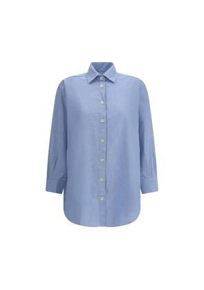 Deperlu Blue Cotton Shirt - L