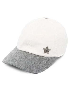 Lorena Antoniazzi Swarovski crystal-embellished cap - White