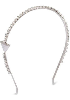 Prada crystal-embellished headband - Silver