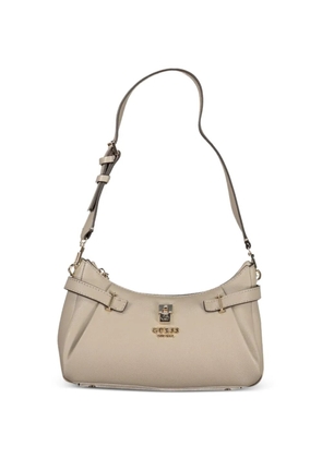GUESS USA logo-plaque shoulder bag - Neutrals