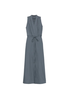 Luisa Cerano wrap-style belted midi dress - Grey