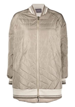 Lorena Antoniazzi quilted bomber jacket - Neutrals