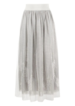 Lorena Antoniazzi embellished tulle skirt - Grey